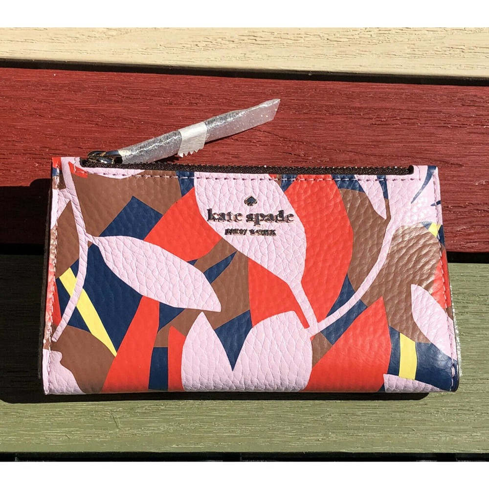 Kate Spade Multicolor Leaf Print Wallet